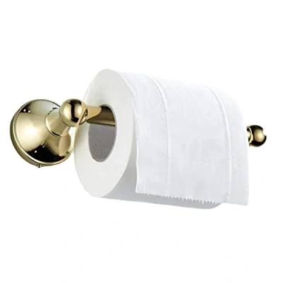 Image of LSOAARRT Toilet Roll Holder Without Cover Antique Brass Bathroom Paper Tissue Bar Wall Mounted, 20 cm / 7.87 inches, Brushed Bronze (Gold)