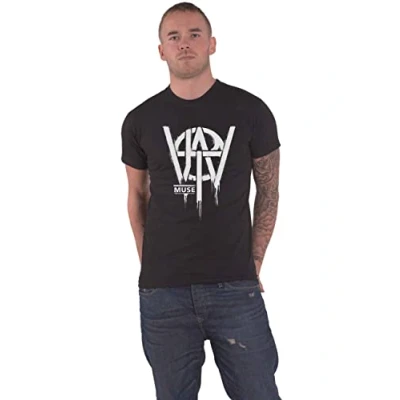 Image of Muse T Shirt Will of The People Stencil Band Logo Official Mens Black XL