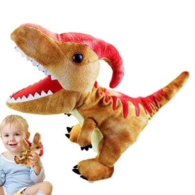 Image of Hand Puppets for Kids, Plush Realistic Dinosaur Toy, Flexible Puppet, Soft Stuffed Toys Story Telling Activities A r