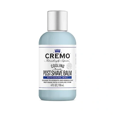 Image of CREMO Cooling Post Shave Balm For Men Refreshing Mint Formula 118ml Fights Razor Burns