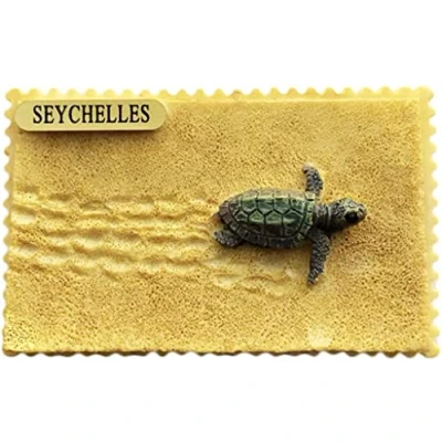 Image of Seychelles Beach Fridge Magnet Refrigerator Decoration Sticker Souvenir Resin Crafts