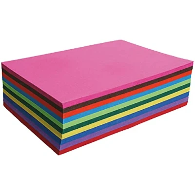 Image of Clairefontaine Ref 455401C Carta Coloured Paper (100 Sheets) A4 (21 x 29.7cm) Size, 270gsm Paper, Acid Free, Recycled Blue Angel Certified Assorted Colours