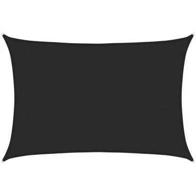 Image of vidaXL Sunshade Sail 160 g/m² Black 2x3 m HDPE