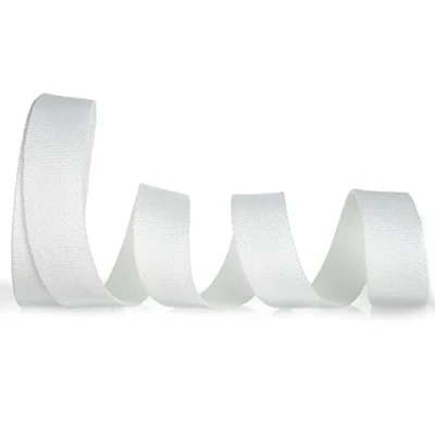 Image of Trimz Cotton Webbing, White, 25mm x 10m