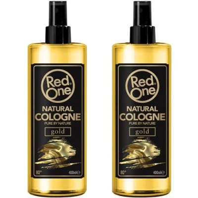 Image of Redone Aftershave Natural Barber Spray Cologne Gold 2x 400ml Long lasting fragrance Premium Grooming Product 2 PCS