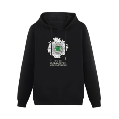 Image of ExbeRt Men&#039;S The Maze Runner Hoody With kangaroo Pocket Sweatershirt, Hoodie Size XL Black