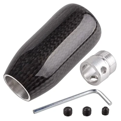 Image of muge racing Carbon Fiber Gear Shift Knob, Car Knob with Adapter Universal for Most Cars