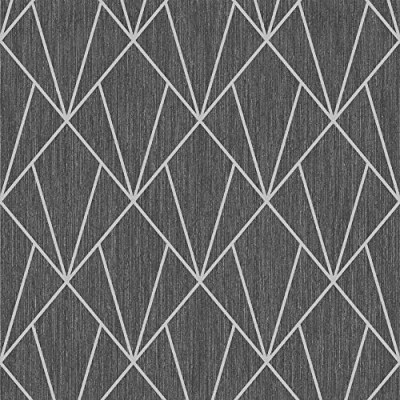 Image of Muriva Indra Geometric Glitter Wallpaper Charcoal (154104)