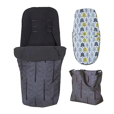 Image of Cosatto Giggle Accessory Pack Change Bag/Pram Bag &amp; All Season Footmuff/Cosy Toes (Fika Forest)
