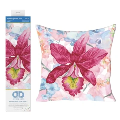 Image of DIAMOND DOTZ Painting Kit: Pillow S/Garden Crim, 45x45cm
