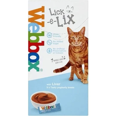 Image of Webbox Lick e Lix Cream with Liver 5 x 10g Sachets (Pack of 3)