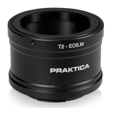 Image of Praktica T2 EOS M Digiscoping Mount Adapter to Canon Mount, Black