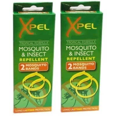 Image of Xpel Mosquito &amp; Insect Repellent Wrist Bands (2 Packs) 2 Per Pack =4