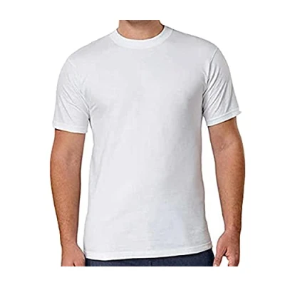 Image of Kirkland Signature Men&#039;s Crew Neck T Shirts, White, Large