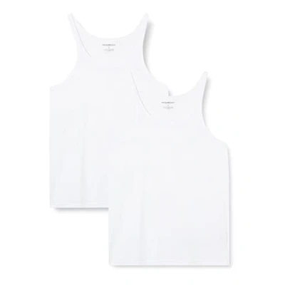 Image of Emporio Armani Men&#039;s 111612cc722 Pyjama top, White/White, S (Pack of 2)