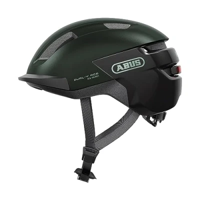 Image of ABUS PURL Y ACE Bike Helmet with LED Light Suitable for E and S Pedelec Rides Trendy NTA Safety Bicycle Adults Teenagers Green, Size
