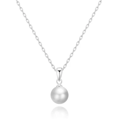 Image of Philip Jones Silver Plated Shell Pearl Necklace
