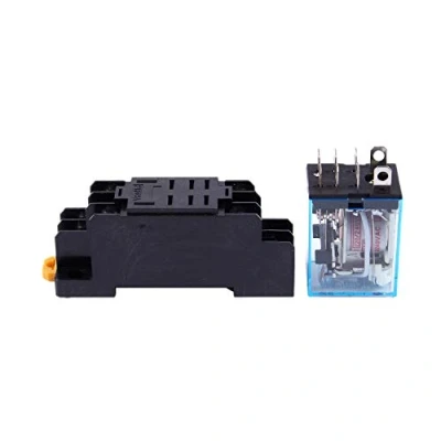 Image of LY2NJ HH62P L JQX 13F 220V AC Coil DPDT Relay 8 Pin with PTF08A Socket