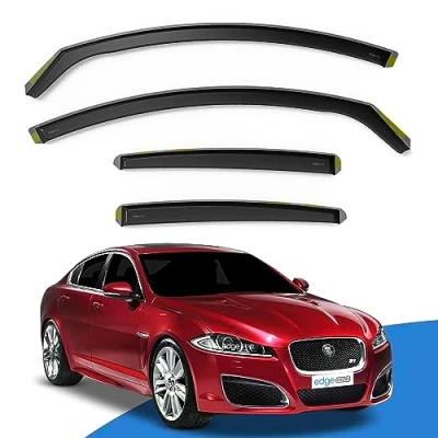 Image of EdgeVisors Wind Deflectors Set Fits: Jaguar XF X250 MK1 2007 2015 4 Door Saloon 4pc