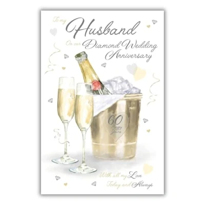 Image of To My Husband On Our Diamond Anniversary 60th Wedding Card