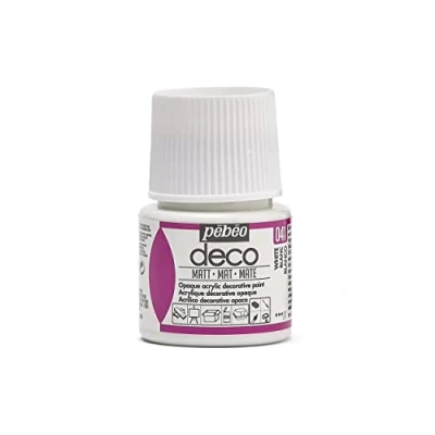 Image of PEBEO 204 041 45ml Deco Matt, Acrylic, White, 7 x 4.5 cm