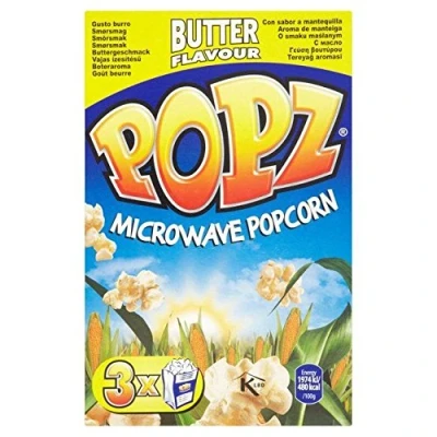 Image of Popz Microwave Butter Popcorn 3 x 90g Pack of 2