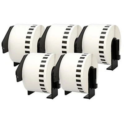 Image of 5 Compatible Rolls DK22223 DK 22223 50mm x 30.48m Continuous Address Labels for P Touch QL 500 550 560 570 700 720NW 800 810W 820NWB 1050 1060N 1100 1110NWB