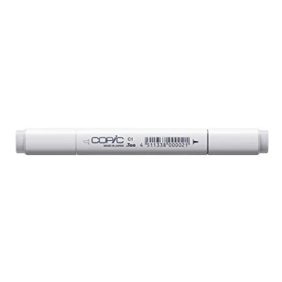 Image of COPIC Classic Coloured Marker Pen (C 1) Cool Gray No.1, For Art &amp; Crafts, Colouring, Graphics, Highlighter, Design, Anime, Professional Beginners, Supplies Colouring Books