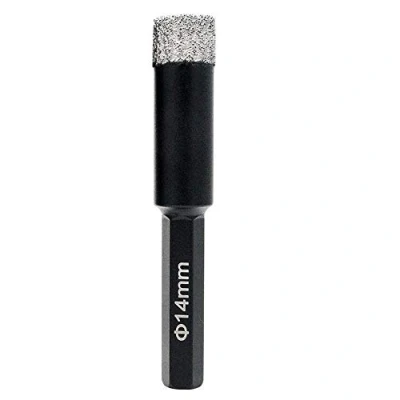 Image of Diamond Hole Cutter 14mm Tipped Drill Bit Glass Ceramic Tile Saw