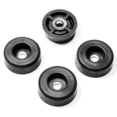 Image of 4 Medium Round Rubber Feet .312 H X .875 D Made in USA Free Shipping