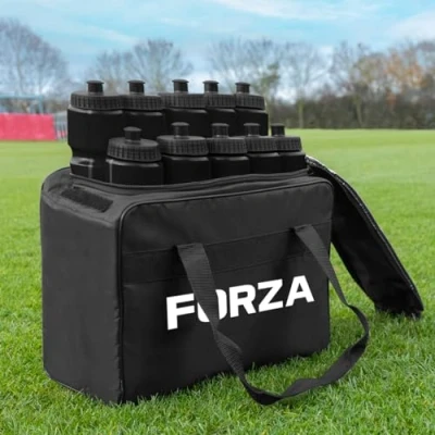 Image of FORZA 10 Water Bottles (750ml) &amp; Carry Bag Set │ 10x Bottle Capacity │Must Have Travel Essentials (Black)