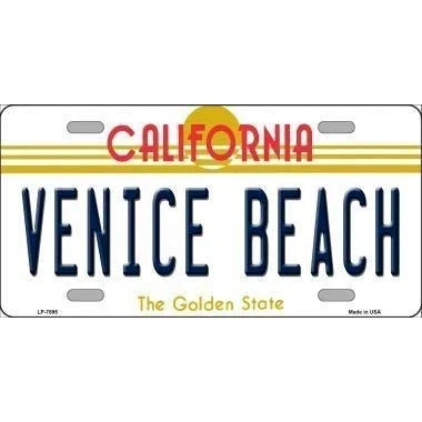 Image of Lp 7895 Venice Beach California Novelty Metal License Plate Sign 8x12 Inches