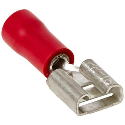 Image of 14x TECNIKS Pack of 100 Red 1/4&quot; Female C106
