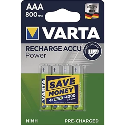 Image of Varta NiMH Longlife Battery 800 mAh Micro AAA/HR03 Pack of 4