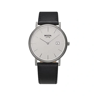 Image of Boccia Men Analogue Quartz Watch with Leather Strap 404TT363701