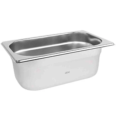 Image of eZone Gastronorm 1/4 Quarter Stainless Steel Bain Marie Food Container Pot Pan 100mm