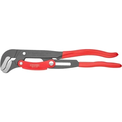 Image of Knipex Pipe Wrench S Type with fast adjustment grey powder coated, plastic coated 420 mm 83 61 015