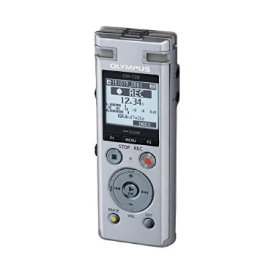 Image of Olympus Voice Recorder DM 720 with 4GB, Micro SD Slot, USB Charging, Direction PC Connection, Transcription Mode, Silver