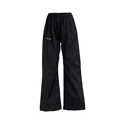 Image of Regatta Kid&#039;s Pack It Over Trousers, Black, 26 Inch