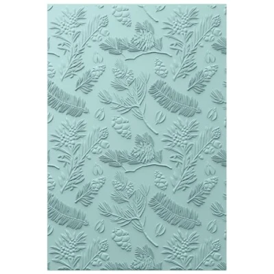 Image of Sizzix 3D Textured Impressions A5 Embossing Folder Pines by 49 and Market, Grey