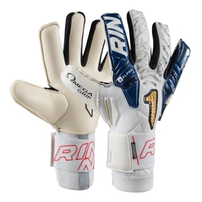 Image of Rinat Goalkeeper Gloves Egotiko Avenger Alpha Adult White Size 9