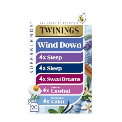 Image of Twinings Wind Down Collection Tea Selection for Relaxation, Sleep, Calm &amp; Unwind, 20 Bags