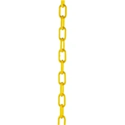 Image of Yellow Plastic Chain 10mm Short Link 25 Metre