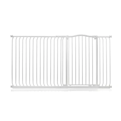 Image of Safetots Extra Tall Curved Top Safety Gate, 189cm 198cm, Matt White, 100cm in Height, Pressure Fit Stair Baby Gate for Doors Hallways and Spaces, Barrier, Easy Installation