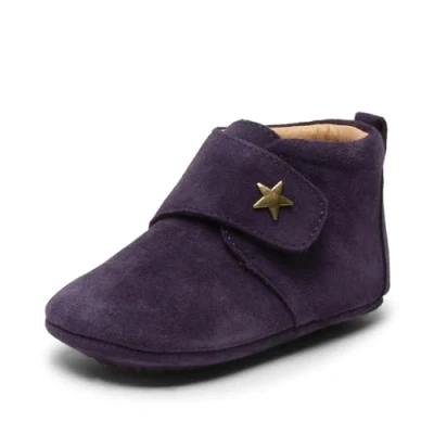 Image of bisgaard Boy&#039;s Unisex Kids Baby Star First Walker Shoe, Purple, 4.5 UK Child