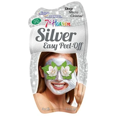 Image of 7th Heaven Silver Easy Peel Off Face Mask with Powered Smithsonite, Pressed Orchid and Crushed Violet for a Deep Micro Cleanse, Ideal Normal, Combo Oily Skin