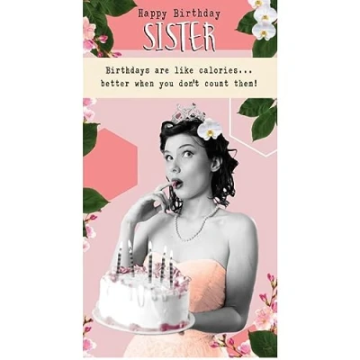 Image of Sister Birthday Card, Funny Happy Card Funny,