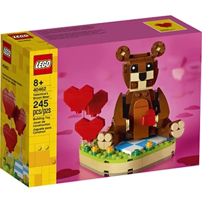 Image of LEGO Valentine’s Brown Bear 40462 Building Kit (239 Pieces)