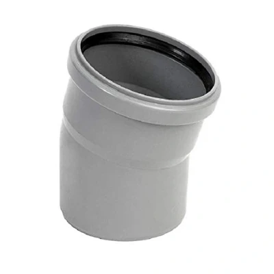 Image of Soil Pipe 15 Degree Bend 110 mm Inlet Push Fit Grey Waste
