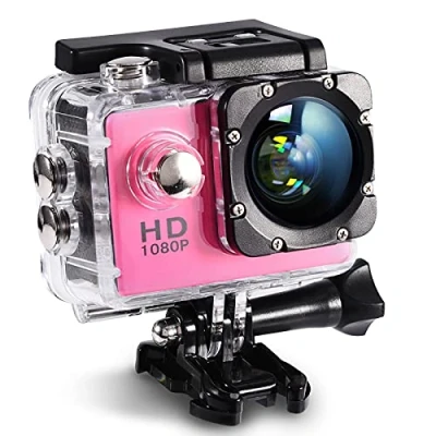 Image of Mini DV Sports Camera,Action Camera 4K Waterproof 30m Outdoor Video 1080P Full HD LCD Camcorder Mounting Accessories Kits(pink)
